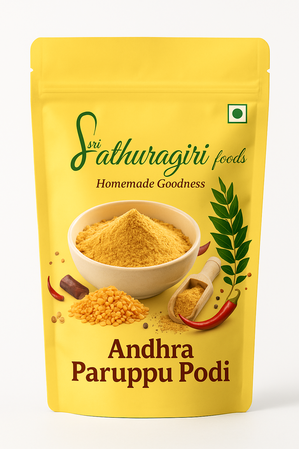 Andhra Paruppu Podi – Authentic Spiced Dal Powder for Rice